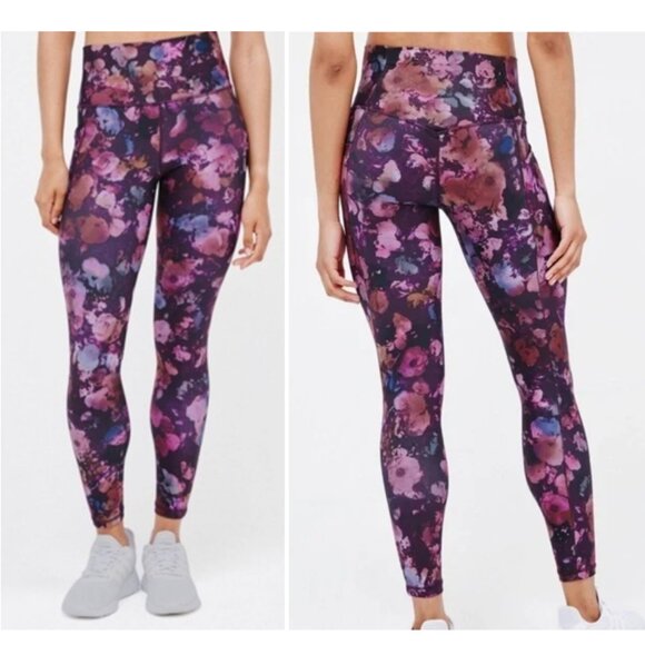 Athleta Salutation Stash Pocket II Floral Print Legging Size S - Picture 1 of 8